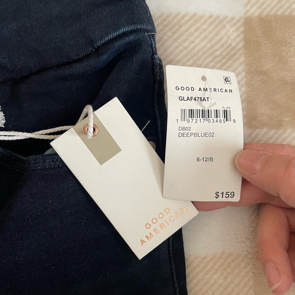 NWT Good American Women's Skinny Dark Blue Jeans Mid-Rise fits sizes 6-12 - Picture 5 of 10